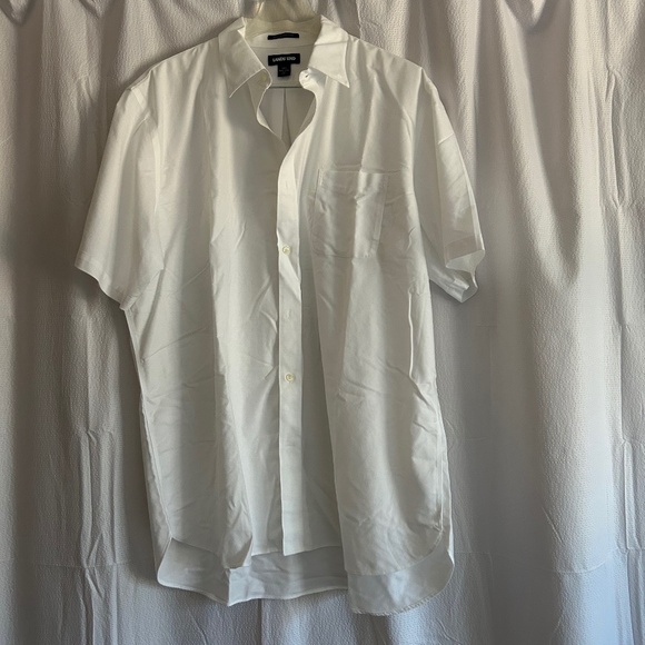 Lands' End Traditional Fit No Iron Supima Oxford Short Sleeve Shirt, Sz 17, NWOT - Picture 1 of 13